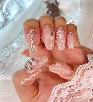 ネイル 23時まで❤︎韓国、 ワンホンネイルのネイルデザイン