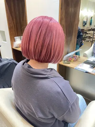 ショート カラー 【完全個室】髪質改善 暖色カラー/山崎唯奈のヘアスタイル