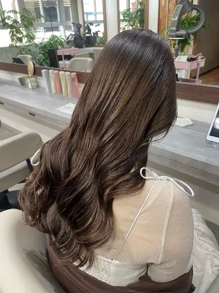 ロング 韓国風パーマ/ヘア セット/店長みづきのヘアスタイル