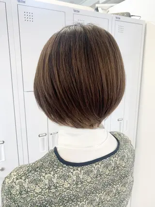 ショート レイヤー×縮毛矯正 深見 拓のヘアスタイル