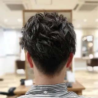 メンズ YASUHIRO グレージュ/メンズのヘアスタイル