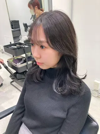 ミディアム カラー 💖ブリーチなし透明 感💖ASAHIのヘアスタイル