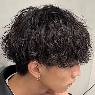 ミディアム パーマ ヘアアレンジ メンズ fifth 石川 凪のヘアスタイル