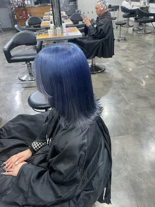 ミディアム カラー ハイトーン 横浜💞ミオのヘアスタイル