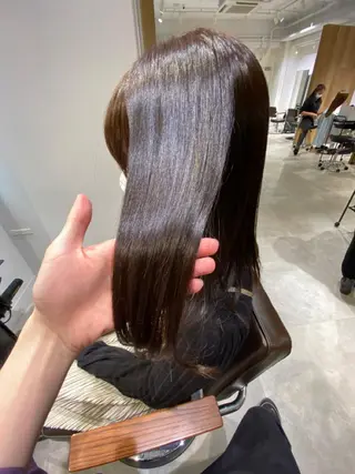 ミディアム 髪質改善・縮毛矯正/ 下村陽平のヘアスタイル