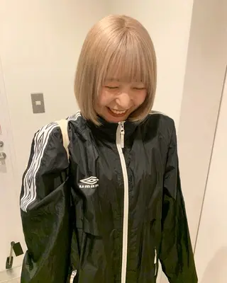 ミディアム カラー ヘアアレンジ Himawari♡ 柔らかいカラーのヘアスタイル