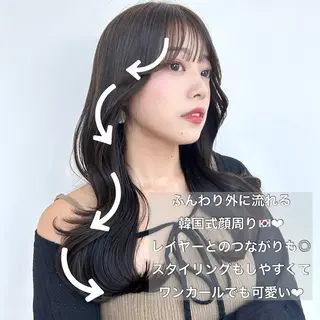ロング カラー 🇰🇷韓国風くびれ ヘア🇰🇷中村優大のヘアスタイル