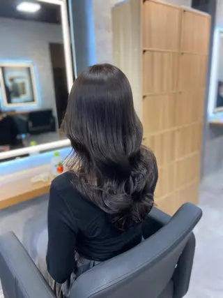 ロング カラー ヘアアレンジ レイヤー×透明感カラ ーHAYATOのヘアスタイル