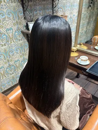 ミディアム パーマ なぎさ 🎀 / 透明感カラー/心斎橋のヘアスタイル