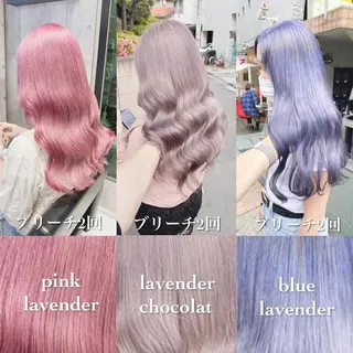 ロング カラー ヘアアレンジ TAKUMAブリーチ /切りっぱなし🪽のヘアスタイル
