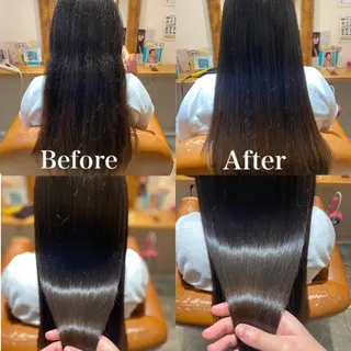 ロング カラー 髪質改善×矯正🫧 韓国ヘアasamiのヘアスタイル
