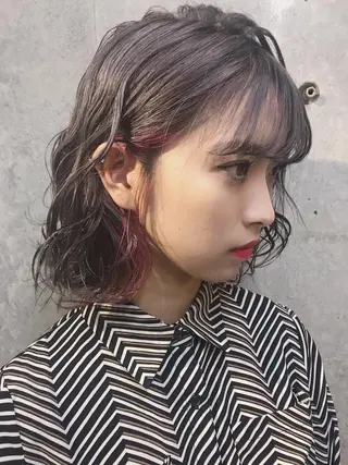 ミディアム カラー 及川 光のヘアスタイル