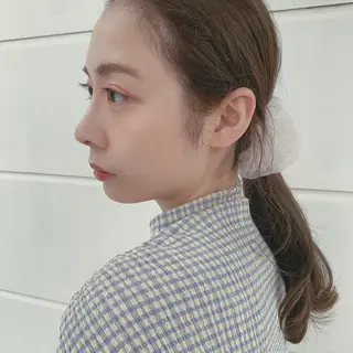 ロング カラー ヘアアレンジ mayu🤍 透明感カラーのヘアスタイル