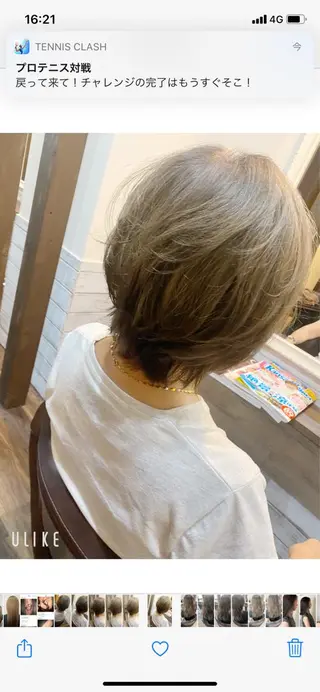 ショート カラー 女性指名人気no.1 尾崎のヘアスタイル