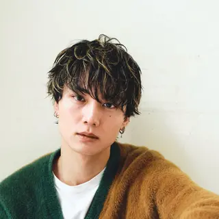 ショート カラー メンズ 🌿‬ナチュラル/パ ーマヘア/蒼真🍃のヘアスタイル