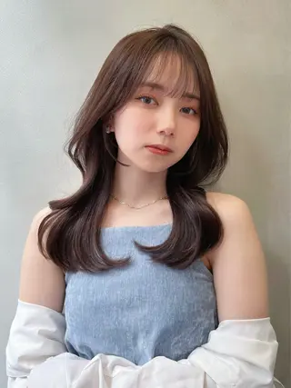 ロング カラー レイヤーカット、ボブ GLROWのヘアスタイル