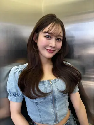 セミロング 韓国レイヤー/髪質 改善🎀ちなみのヘアスタイル