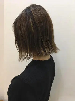 ミディアム カラー 坂上 岳のヘアスタイル