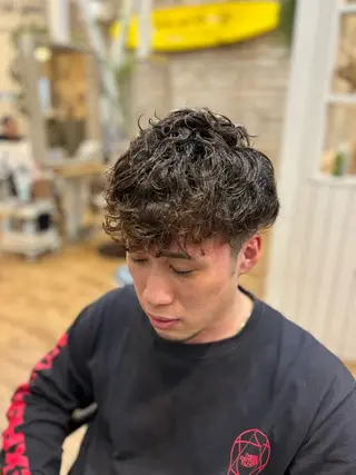 ショート パーマ メンズ †山尾 大輝†のヘアスタイル