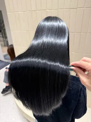 ロング パーマ ヘアアレンジ 縮毛矯正/髪質改善/ ブリーチ毛/木元渓太のヘアスタイル