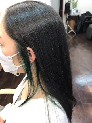 セミロング カラー パーマ 桧山 真のヘアスタイル