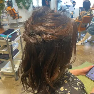 ミディアム カラー ヘアアレンジ 🇰🇷韓国スタイル レイヤー/ayanaのヘアスタイル