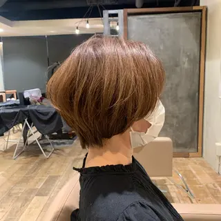 ショート SUZUNO🤎ボブ レイヤー🫧顔周りのヘアスタイル
