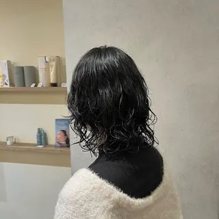 ミディアム カラー パーマ 🌿‬ナチュラル/パ ーマヘア/蒼真🍃のヘアスタイル