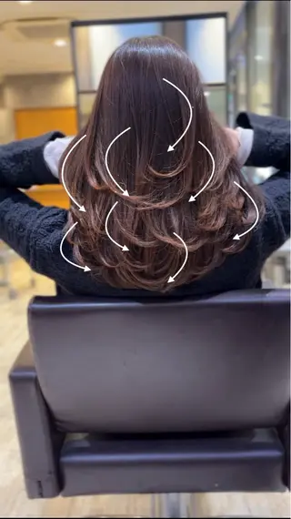 セミロング レイヤーカット TAIKIのヘアスタイル
