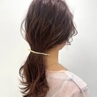 セミロング ヘアアレンジ 🫧レイナ 🫧 ツヤ髪／艶カラー🫧のヘアスタイル