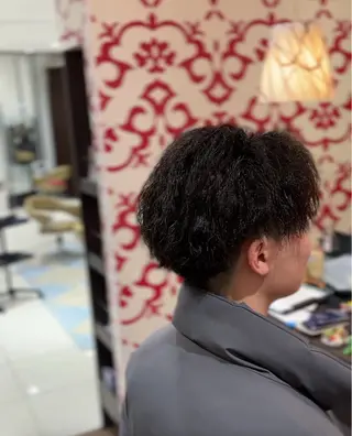 ショート パーマ メンズ EARTH北上店所属・０分パーマ/ メンズパーマ藤原海斗のヘアスタイル