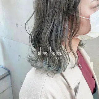 ミディアム カラー ヘアアレンジ ブリーチなし透け感/ マンツーマン/Ryoのヘアスタイル