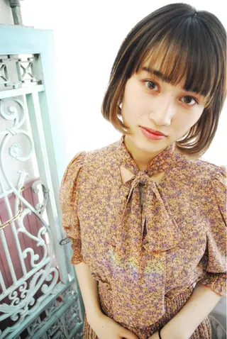 ショート カラー パーマ ヘアアレンジ メンズ 表参道Lise おおいしおりのヘアスタイル