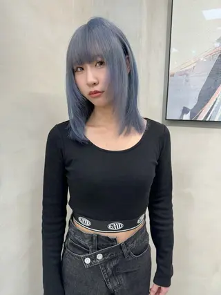 カラー エフェクトブリーチ /ウルフ/クワさんのヘアスタイル