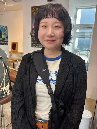 ショート パーマ 小日向 沙織のヘアスタイル