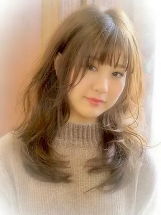 セミロング パーマ grand juteのヘアスタイル