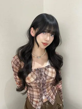 ロング カラー 木村 杏花里のヘアスタイル