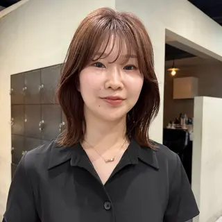 カラー レイヤー/グレージュ /ブリーチなし/ひなのヘアスタイル