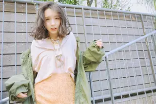 ミディアム カラー ヘアケア特化型サロン newi 京橋のヘアスタイル