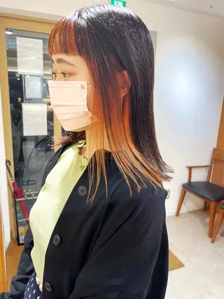 ミディアム カラー 齋藤 咲のヘアスタイル