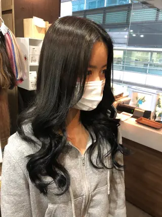 ミディアム カラー ヘアアレンジ レイヤー/エクステ alpha下妻のヘアスタイル