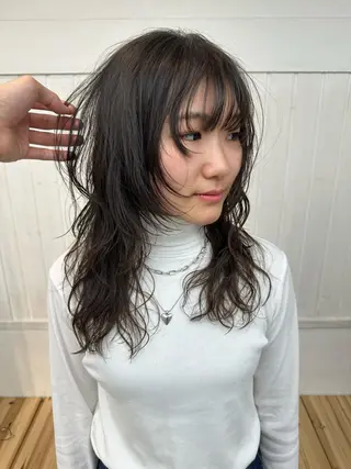 ロング パーマ KEIGO/ ベージュカラーのヘアスタイル