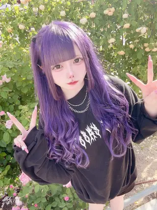 ロング カラー ハイトーンエクステ 🎩カズキ🎩のヘアスタイル