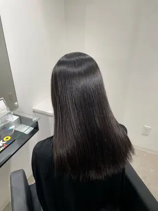 セミロング パーマ 艶髪ブリーチカラー /府中/Mizukiのヘアスタイル