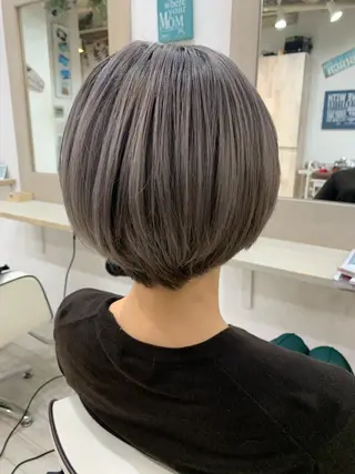 ショート カラー 京都大人女性ショート 徒歩1分/秋山のヘアスタイル