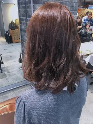 セミロング カラー パーマ 代表 中島貴志のヘアスタイル
