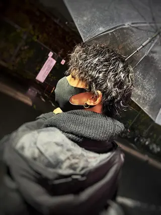 ショート パーマ メンズ 二本木 秀成のヘアスタイル