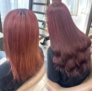 カラー ヘアメ🎀推しカラー 🥣横浜/しほ🧸のヘアスタイル