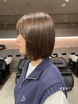 ミディアム カラー 表参道🌿赤み消し カラー/チナツのヘアスタイル