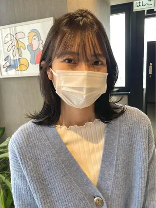ミディアム カラー さと ちはるのヘアスタイル